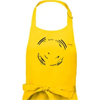 Kuchyňská zástěra Foto objektiv obtisk - Dámská zástěra na vaření - Univerzální velikost ( Žlutá )