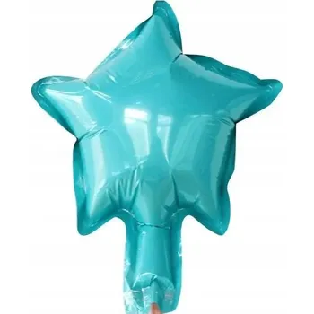 Balónek Foliový balónek Hvězdička tyrkysová 12,5 cm (10 ks)