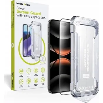 TVRZENÉ SKLO S MONTÁŽNÍM RÁMEČKEM PRO APPLE IPHONE 17 MOBILE ORIGIN SILVER