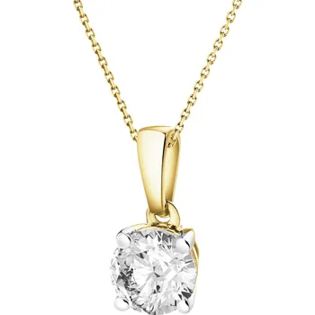 Přívěsek Zlatý přívěsek s laboratorním briliantem - 0,50 ct - ryzost 750 - 500.100