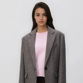 Dámský svetr Reserved - Svetr s viskózou - růžová - 419HI-30X - 419HI-30X-S