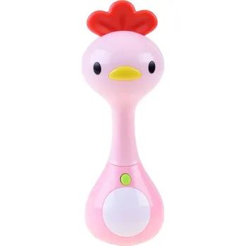Hračka pro nejmenší Mini chrastítko Hola 3134 Slepička se zvuky a světlem