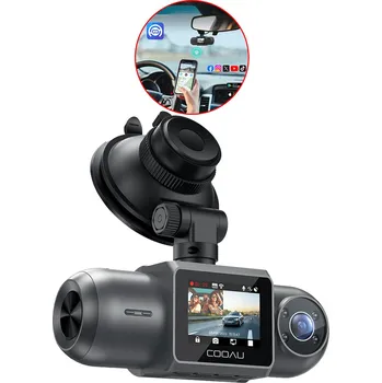 IP kamera KAMERA SAMOCHODOWA 4K WIFI GPS DVOUJITÁ KAMERA DO AUTA S FUNKCÍ WDR A APLIKACÍ