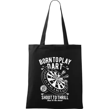 Nákupní taška Born To Play Dart - Taška bavlněná - 42 x 38 cm ( Černá )
