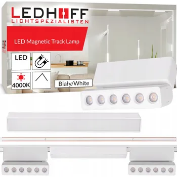 Magnetické lištové osvětlení LIŠTA bílá 1m 3x LED lampa reflektor SPOT