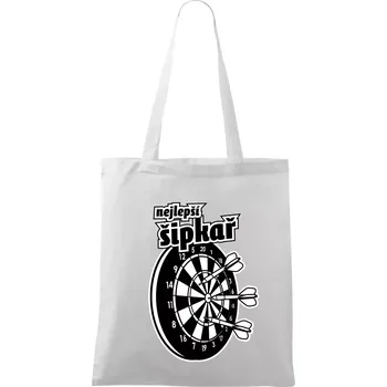 Nejlepší šipkař - Taška bavlněná - 42 x 38 cm ( Bílá )