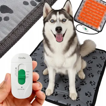 Pelíšek pro psa VYHŘÍVANÁ PODLOŽKA PRO PSA KOČKU ZVÍŘAT TOPNÁ PELÍŠEK 45x45cm REGULACE