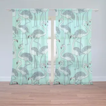 Záclona Sablio Záclony Plameňáci: 2ks 150x250cm