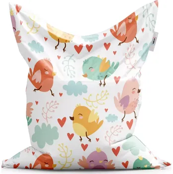 Sedací pytel Sablio Sedací vak Classic Oblak s ptáčky - 150x100 cm