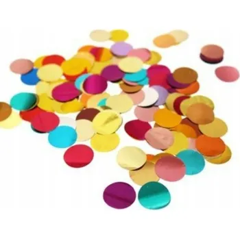 Svatební dekorace KONFETY KULATÉ KOLEČKA LESKLÉ BAREVNÉ MIX 15G NAROZENINY SVATEBNÍ HOSTINA SVATBA