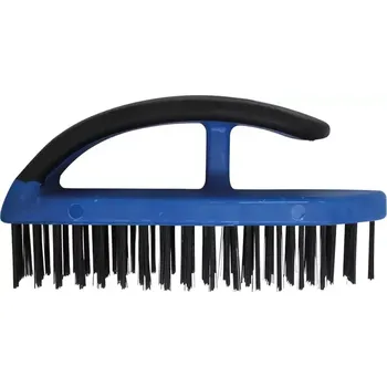 Brusný kotouč Ruční drátěný kartáč 172 mm BGS109317 s plastovou rukojetí (BGS109317) (4řadý)