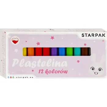 Výtvarná barva Plastelína 12 barev Rabbit STARPAK 536771