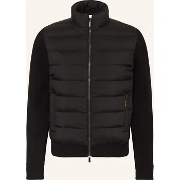 Pánská bunda Moorer Pánská Péřová Bunda Ze Směsi Materiálů, černá, 48