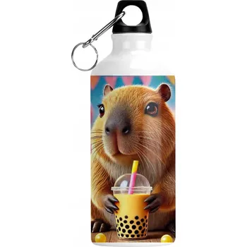 Láhev Lahev Na Pití Butelka Kapybara 500 ml na vodu s potiskem a nápisem Dárek pro děti