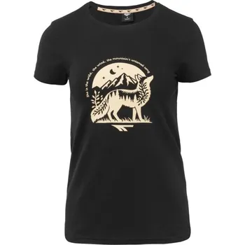 Dámské tričko Dámské bavlněné triko Hi-Tec VOLFI XL Černá, Béžová