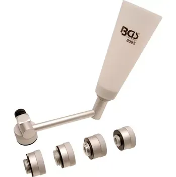 Nářadí na výměnu oleje plnička oleje (BGS108505) (Plnička oleje BGS108505 umožňuje přesné dávkování oleje díky objemu 1,5 litru a flexibilní hadici, která usnadňuje plnění i v hůře přístupných místech. Robustní konstrukce zajišťuje dlouhou životnost při pravidelném používání v 