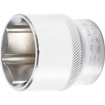 Nástrčná hlavice šestihranná 12,5 mm (1/2“) 32 mm (BGS1022932) (Nástrčná hlavice šestihranná 12,5 mm (1/2&quot;) s průměrem 32 mm je určena pro práci s ráčnou a šroubováním větších šroubů nebo matic. Robustní konstrukce zajišťuje dlouhou životnost při čas