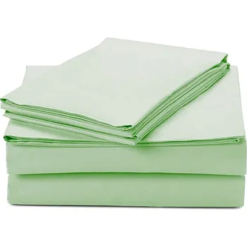 Prostěradlo PROSTĚRADLO BEZ GUMY MĚKKÉ BAVLNĚNÉ SATÉNOVÉ 120X200CM OLIVOVÁ BARVA