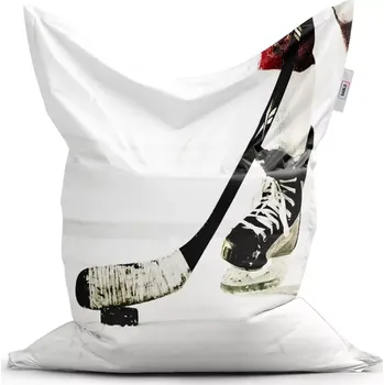 Sedací pytel Sablio Sedací vak Classic Lední hokej - 200x140 cm