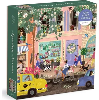 Puzzle Galison Puzzle Jarní ulice 1000 dílků Poškozený obal