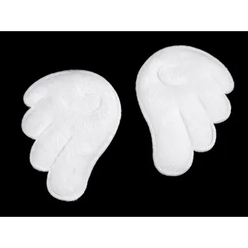 Aplikace křídla / polotovar k výrobě andílků, střední, bílá