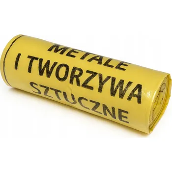 Pytle na odpadky SÁČKY NA TŘÍDĚNÍ KOVŮ, PLASTOVÉ, ŽLUTÉ, 120 L X 10 KUSŮ