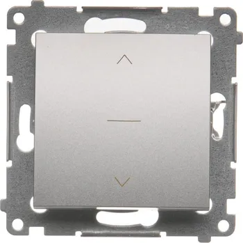 vypínač Vypínač třípolohový žaluziový, řazení 1-0-2, 10 A / 230 V~,, Simon 54 DZW1K.01/43, stříbrná metalizovaná