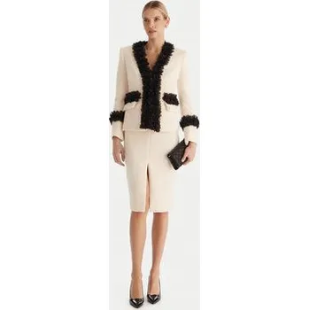 Dámská sukně Babylon Midi sukně S00601 Écru Regular Fit 46