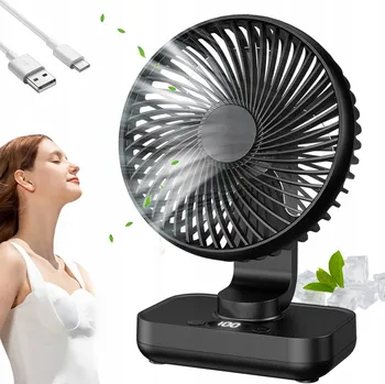 Domácí ventilátor VENTILÁTOR STOLNÍ KLIPOVÝ SILNÝ PRŮTOK VZDUCHU 3.7V