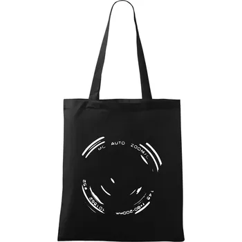 Foto objektiv obtisk - Taška bavlněná - 42 x 38 cm ( Černá )