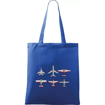Nákupní taška Letadlo modelář - Taška bavlněná - 42 x 38 cm ( Královská modrá )