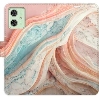 Pouzdro na mobilní telefon Flip pouzdro iSaprio na mobil Motorola Moto G54 5G - Colour Marble s kapsičkami na karty (Knížkové flipové pouzdro iSaprio pro mobil Motorola Moto G54 5G - Colour Marble - elegantní obal s kapsami, stojánkem a magnetickým zavíráním)