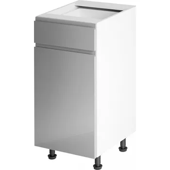 Kuchyňská skříňka Spodní kuchyňská skříňka AURORA D40S1, levá, bílá/šedá lesk