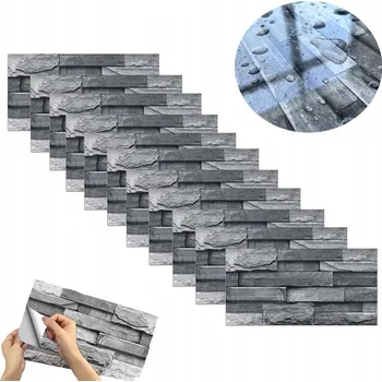 Tapeta 24 x 3D tapeta imitace cihel, samolepící tapeta, voděodolná, 30 x 15 cm