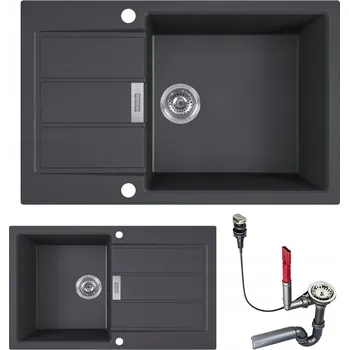 Granitový dřez Jednokomorový dřez Franke Sirius 2.0 černý kámen