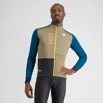 Cyklistická bunda SPORTFUL Cyklistická zateplená bunda - TEMPO - zelená/modrá/šedá/černá M