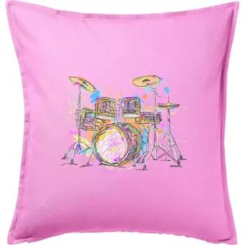 Polštář Bicí barevné splash - Polštář 50x50 - 50x50 - Pouze potah ( Růžová )