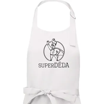 Kuchyňská zástěra Superhrdina děda - Pánská zástěra na vaření - Univerzální velikost ( Bílá )