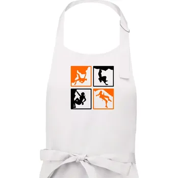 Kuchyňská zástěra Quatro climb - Dámská zástěra na vaření - Univerzální velikost ( Bílá )