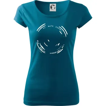 Dámské tričko Foto objektiv obtisk - Dámské triko Pure - L ( Petrolejová )