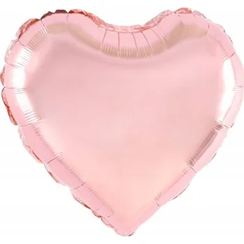 Balónek FÓLIOVÝ BALÓN SRDCE BARVA RŮŽOVÉ ZLATO METALICKÝ na HELIUM