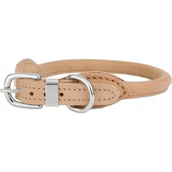 Obojek pro psa Barry King Kožený obojek, M 45 cm/16 mm, světle béžový