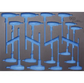 Vložka do dílenského vozíku 3/3 - BGS104010-20 Prázdná (BGS104010-20) (Vložka do dílenského vozíku BGS104010-20 je prázdná, vhodná pro individuální uspořádání nářadí a kompatibilní s vozíky BGS v rozměru 3/3.)