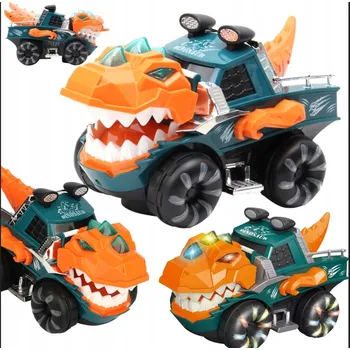 autíčko Terénní auto s motivem dinosaura, světelné a zvukové efekty, pára