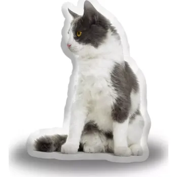 Polštář Sablio 3D polštář ve tvaru Flekatá kočička