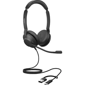 Sluchátka Jabra Evolve2 30 SE Headset otevřená (On Ear) kabelová stereo černá Redukce šumu mikrofonu, Potlačení hluku headset telefon