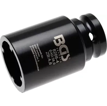 Zástrčná hlavice 1/2" na matice se zářezy KM3 BGS108266-4. Vnitřní čep 29,5 mm (BGS108266-4) (Zástrčná hlavice 1/2&quot; BGS108266-4 je určena pro matice se zářezy KM3 a disponuje vnitřním čepem o délce 29,5 mm. Robustní konstrukce zajišťuje spolehlivé uc
