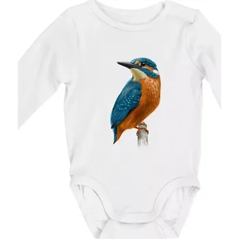 Lednáček kreslený - Body kojenecké s dlouhým rukávem - Dlouhý r. do 3 měs ( Bílá )