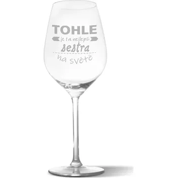 Víno Sablio Sklenička na víno Tohle je ta nejlepší sestra na světě: 49 cl