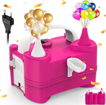 Balónek ELEKTRICKÁ PUMPIČKA NA BALÓNKY RŮŽOVÁ 2 TRYSKY RYCHLÁ VÝKONNÁ 2 REŽIMY